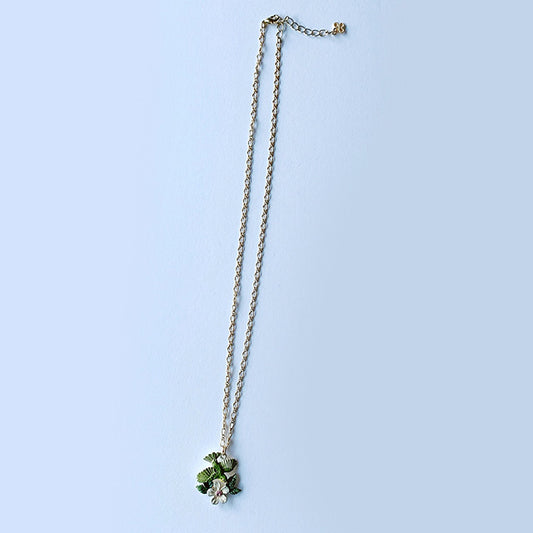 【CP送料込】「メジロルスティカーナ / ネックレス / Palnart Poc」メジロ&ピンクのビジューつきお花のペンダントネックレス【残り僅か!】