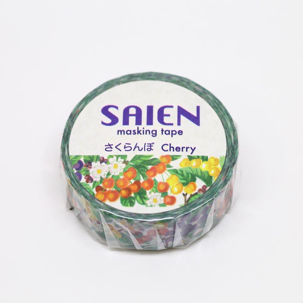 「さくらんぼ」SAIEN 和紙マスキングテープ 作家シリーズ 井口喜美子