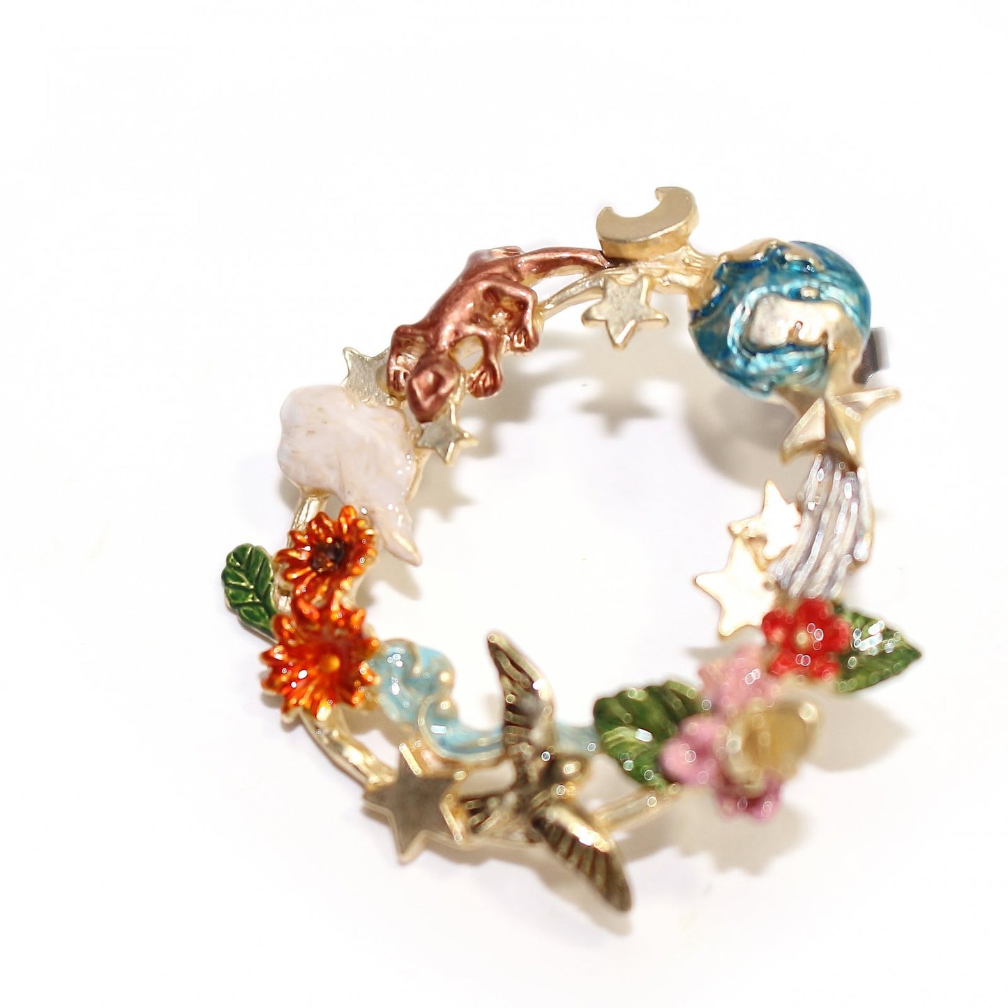 【CP送料込】【今だけ旧価格・ラス1!】「円環世界 / ピアス / Palnart Poc」天体と地上の動植物のピアス / ムーン / スター / 鳥と花【残り僅か!】