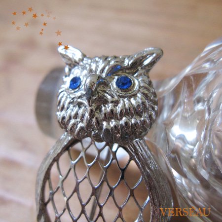 昭和30年代頃のガラスのフクロウが付いたナショナル電気スタンド